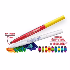 RENK DEĞİŞTİREN SİHİRLİ KEÇELİ BOYA KALEMİ (9 RENK+1 RENK DEĞİŞTİRİCİ BEYAZ KALEM)