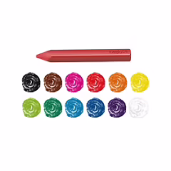 PLASTELLO JUMBO ÜÇGEN ELLERİ KİRLETMEYEN YIKANABİLİR PASTEL BOYA KALEMİ 12'Lİ