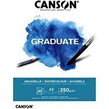 CANSON PAD CANGRAD WATERCOLOR 20S A3 250G