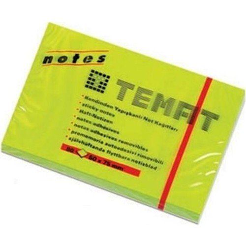 TEMAT 11074 NOT KAĞIDI 50x75 YEŞİL FOSFORLU