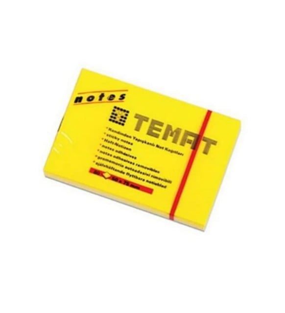 TEMAT 11356 YAPIŞKANLI NOT KAĞIDI 50x75 SARI
