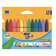 BİC  ELLERİ KİRLETMEYEN ÜÇGEN PASTEL BOYA  12 RENK