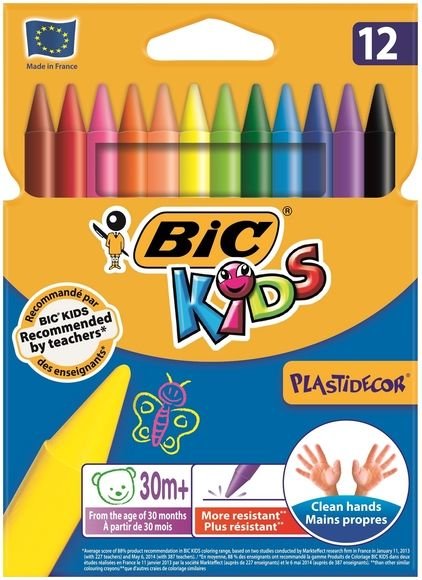 BİC  SİLİNEBİLİR PASTEL  BOYA 12 RENK