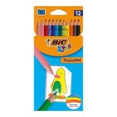 BIC TROPİCOLORS KURU BOYA KALEMİ 12 RENK