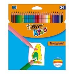 BIC TROPİCOLORS KURU BOYA KALEMİ 24 RENK