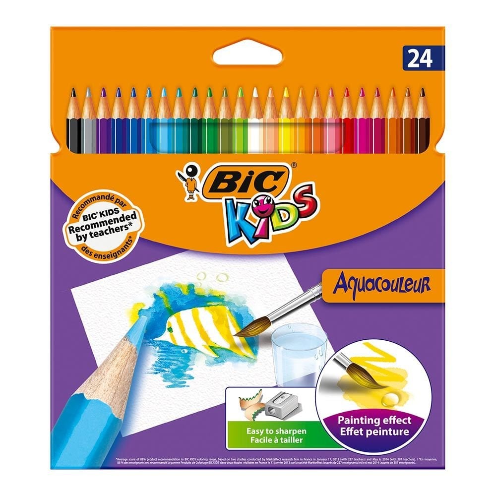 BİC AQUACOULEUR KURU SULU BOYA 24 RENK