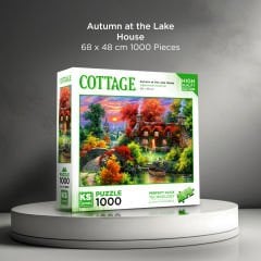 Autumn at the Lake House ( göl evinde sonbahar ) puzzle 1000 parça