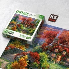 Autumn at the Lake House ( göl evinde sonbahar ) puzzle 1000 parça