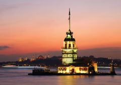 Kız Kulesi ve Gün Batımı puzzle 1000 parça