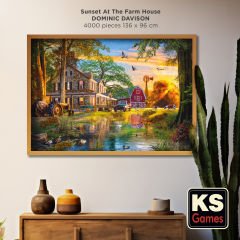 Sunset At The Farm House ( çiftlik evinde gün batımı ) puzzle 4000 parça