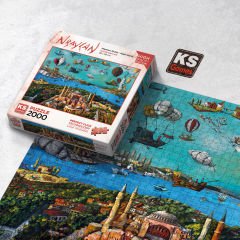Migration Routes - Hagia Sophia ( göç yolları-ayasofya ) puzzle 2000 parça