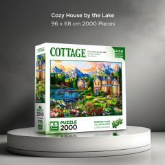 Cozy House by the Lake ( göl kenarında rahat ev ) puzzle 2000 parça