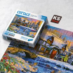 Old Winter Cottage ( eski kışlık kulübe ) puzzle 2000 parça