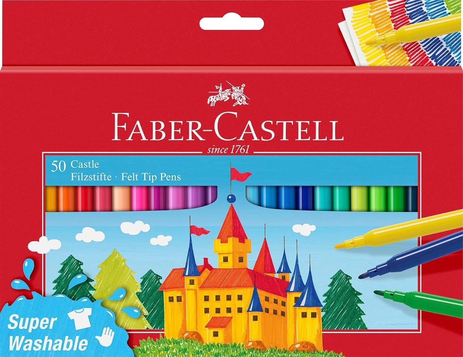 Faber Castell süper yıkanabilir keçeli kalem 50 renk