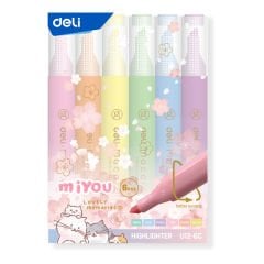 Deli Macaron Pastel Renkler 6’lı Fosforlu Kalem