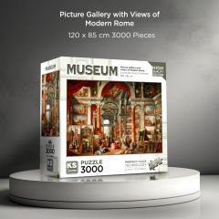 Picture Gallery with Views of Modern Rome puzzle 3000 parça