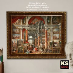 Picture Gallery with Views of Modern Rome puzzle 3000 parça
