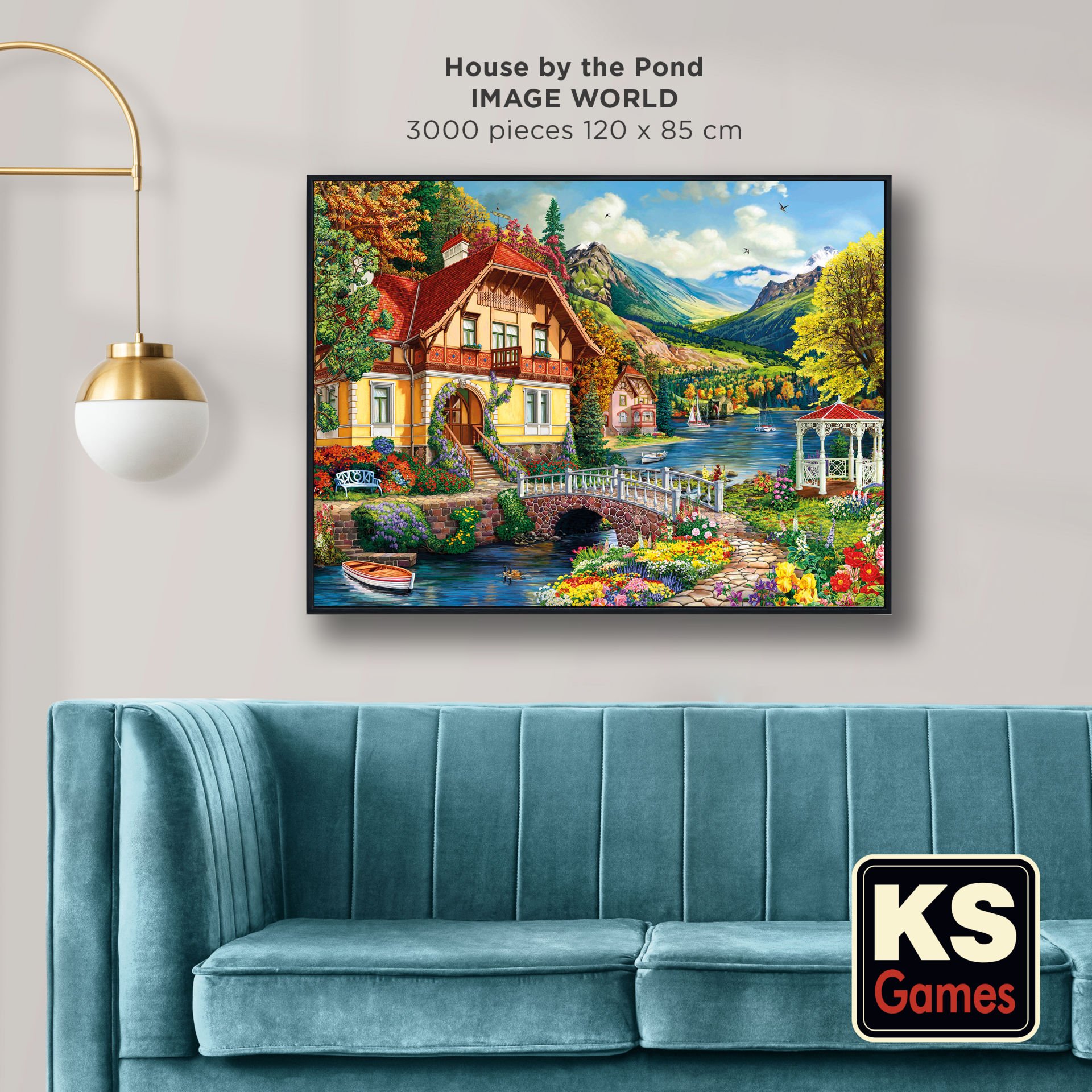 House by the Pond ( gölet kenarındaki ev ) puzzle 3000 parça