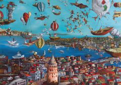 Migration Routes - Galata Tower ( göç yolları-galata kulesi ) puzzle 3000 parça