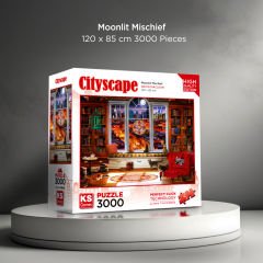 Moonlight Mischief ( ayışığı yaramazlığı ) puzzle 3000 parça