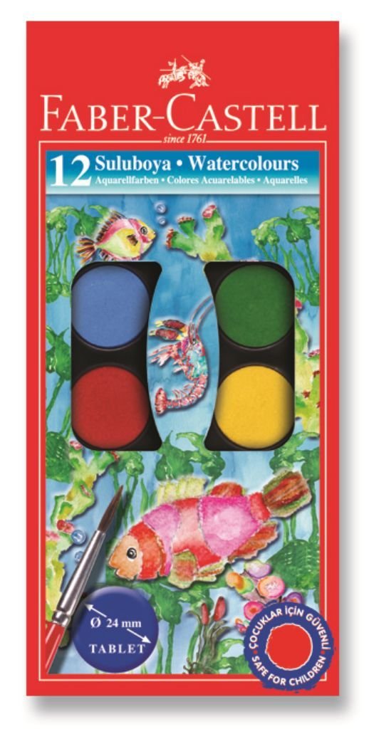 Faber Castell Suluboya Küçük Boy 12 Renk
