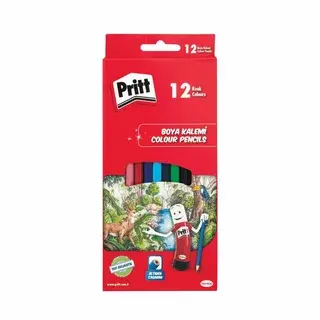 Pritt---Boya Kalemi - 12 Renk - Karton Kutu
