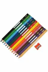 Pritt---Jumbo Üçgen Boya Kalemi - 12 Renk - Karton Kutu