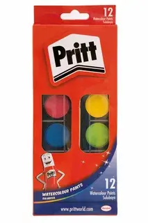 Pritt---Suluboya - 12 Renk - Büyük Tablet