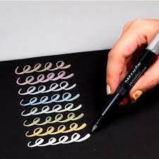 Dreamon Fırça Uçlu kalem (Brush Pen) 8 ' li Metalik Renk