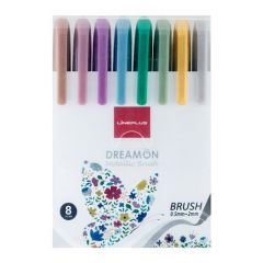 Dreamon Fırça Uçlu kalem (Brush Pen) 8 ' li Metalik Renk