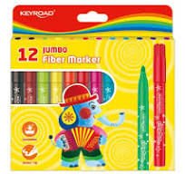 Keyroad Jumbo keçeli kalem (Fiber Markör) 12 renk