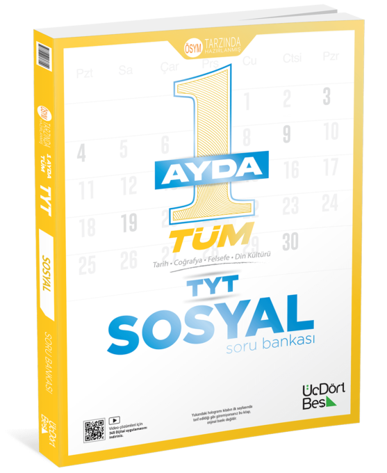 1 Ayda Tüm TYT Sosyal Soru Bankası