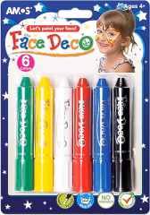 AMOS YUZ BOYASI 6 LI  BLISTER - CANLI RENKLER